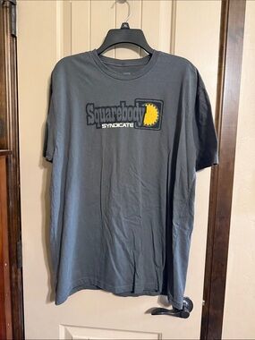 Men's Short Sleeve Tee — Charcoal with Yellow Accent